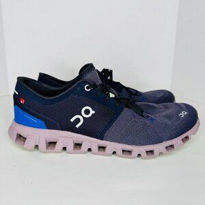 On Running Cloud X3 Sneakers Womens 10 Blue Midnight Heron Swiss Engineering Clo